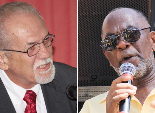 Sen. Julian Francis,left, and MP St. Clair Leacock. (IWN photos)
