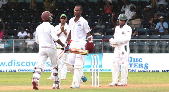 Brathwaite and Chanderpaul ended day 2 with a 146-run partnership. (IWN photo)