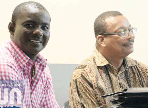 HLDC Manager, Elvis Charles, left, and  Chairman Beresford Phillips. (IWN image)
