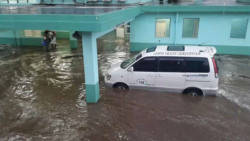The E.T. Joshua Airport was flooded on Satruday. (Internet photo)