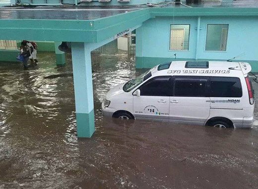 The E.T. Joshua Airport was flooded on Satruday. (Internet photo)