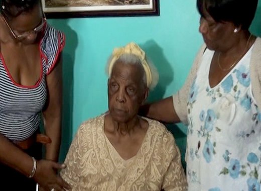 Centenarian Florence Morgan. (Image courtesy SVGTV)