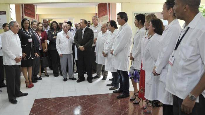 PM Gonsalves, third left, at the ALBA summit in Cuba. (Internet photo) 