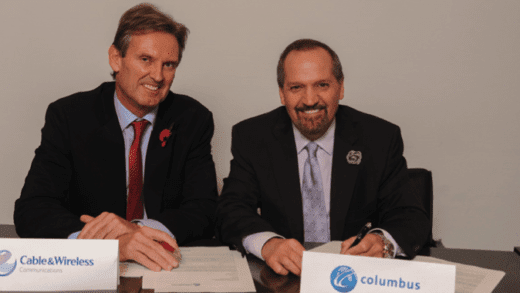 Phil Bentley, CEO of CWC, left, and Brendan Paddick, CEO Columbus Communications.
