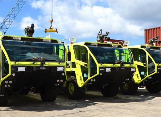 None of the three brand new fire trucks were used to help fight the blaze in Kingstown. (Photo: Lance Neverson/Facebook)