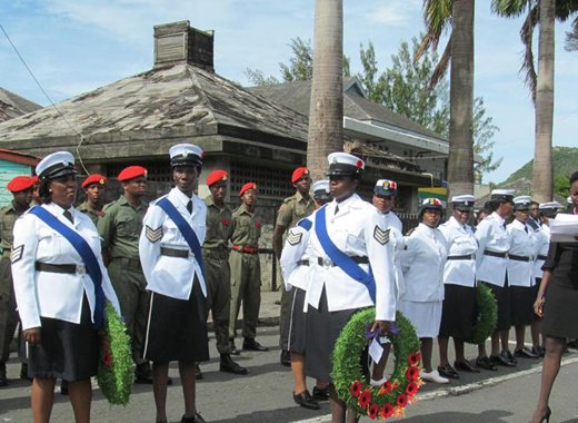 Eustace spoke of the unsightly backdrop at Sunday's Remembrance Day Parade. (Photo: Eyeson You/Facebook)