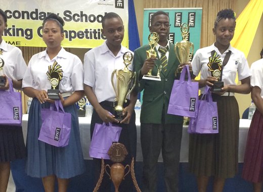 The finalists in this year's public speaking competition. 