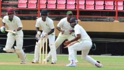 Sunil Ambris scores his maiden ton against the Guyanese.