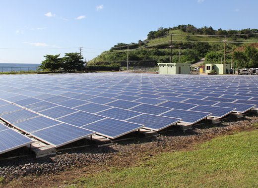A solar farm in St. Vincent. Employment in the renewable energy industry increased by more than one million jobs in the last year. (IWN photo)