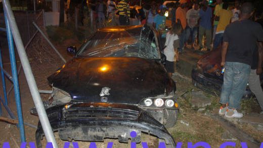 The vehicles after the incident in Clare Valley Saturday night. (IWN photo)