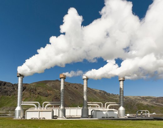 A geothermal plant in operation. (Internet photo)
