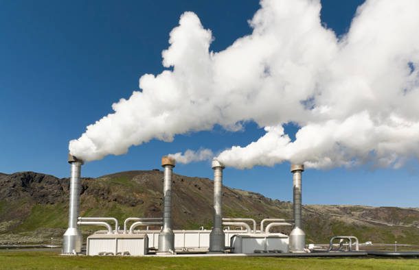 A geothermal plant in operation. (Internet photo)