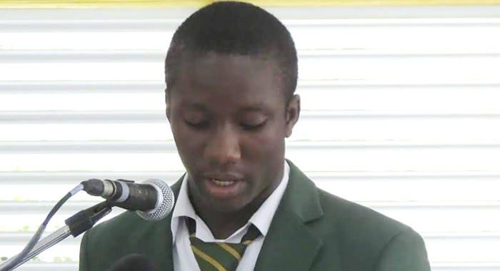 Alron Harry, President Of The St. Vincent Grammar School’s Young Leaders 2014-2015.