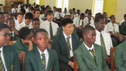 Grammar School students at the launch of their school's Young Leaders project 2015.