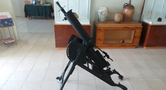 A World War 1, German-made surface-to-air piece of weaponry on display at the museum. (Photo: E. Glenford Prescott/IWN)