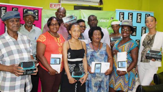 Some of the winners in the LIME Christmas promotion.