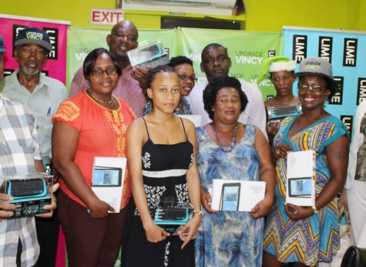 Some of the winners in the LIME Christmas promotion.