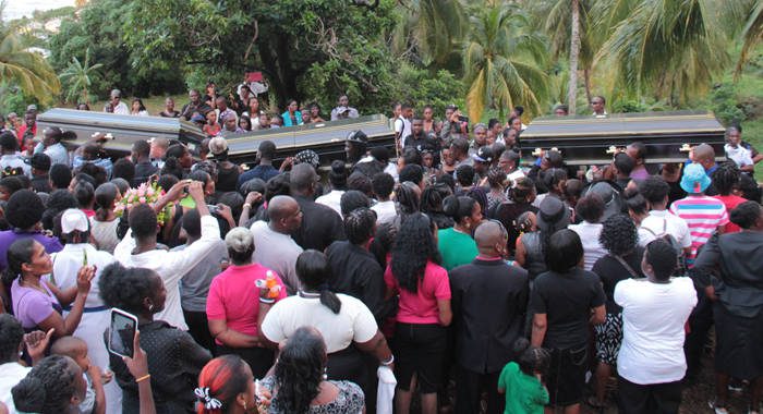 Seven students died when a minibus plunged into the sea at Rock Gutter on Jan. 12 . (IWN photo) 