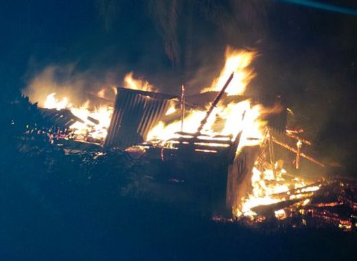 The fire destroyed the two-storey, wood and concrete house.