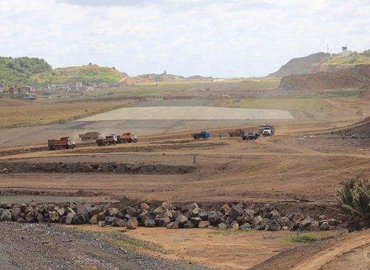 The runway of Argyle International Airport, seen last Saturday, Feb. 14, 2015. (IWN photo)