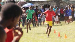 Athletes compete in an event at the Central Leeward Secondary School sports meet. (IWN photo)