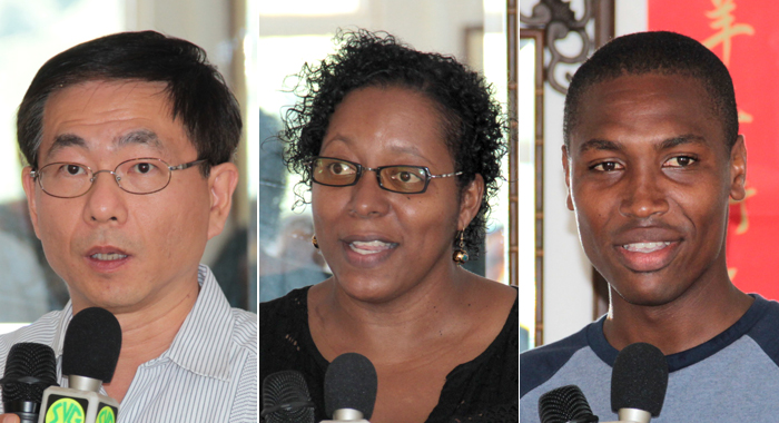 From left: Ambassador Ger, Tasheka Haynes, and Gordon Shallow. (IWN Photos)