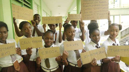 Central Leeward Secondary School students at the launch of their Young Leaders project.