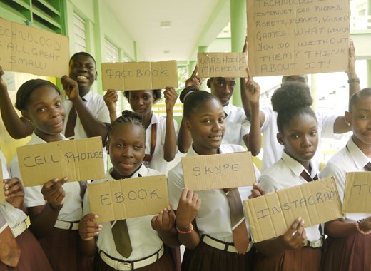 Central Leeward Secondary School students at the launch of their Young Leaders project.