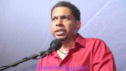 Sen. Camillo Gonsalves will carry the ULP's flag in East St. George. (IWN photo)