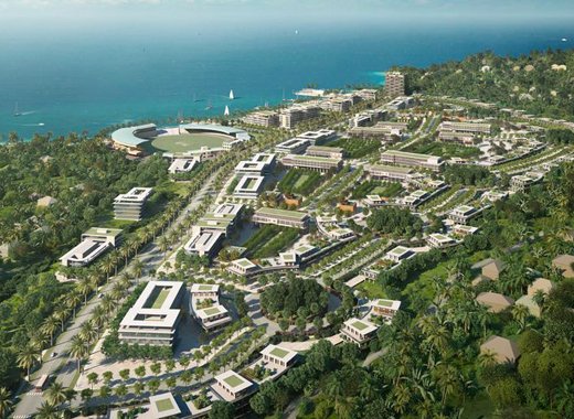 An artist's drawing of the proposed Arnos Vale city.