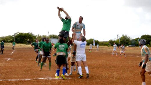Action in the SVG-Curacao game.