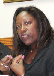 Lawyer Nicole Sylvester, president of the Human Rights Association. 