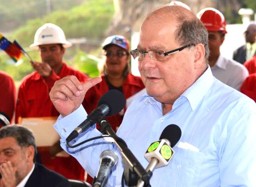 President of PetroCaribe and the ALBA Bank, Bernado Alvarez. (Photo: Lance Neverson/Facebook)