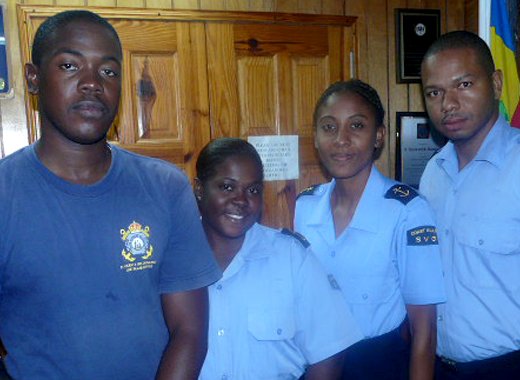 From left: Able-Bodied Seamen Cornelius Roberts, Amber-Lea Caesar, Shantell Compton and Brandon Nanton.