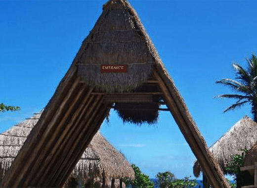 Entrance to the Kalinago village in Dominica.