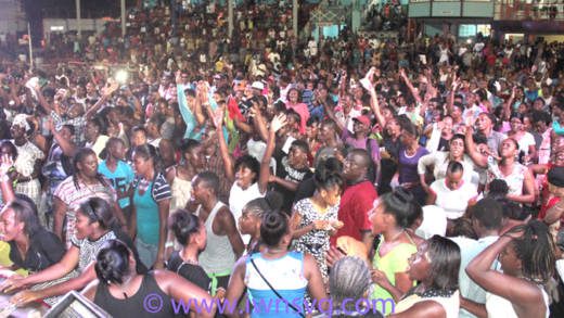 A section of the crowd at Gospel Fest during Bridget Blucher's performance. (IWN photo)