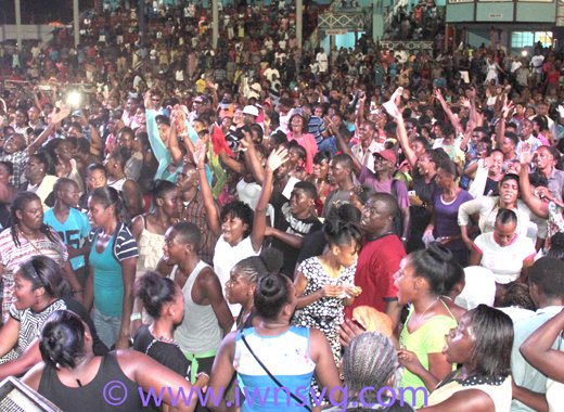 A section of the crowd at Gospel Fest during Bridget Blucher's performance. (IWN photo)