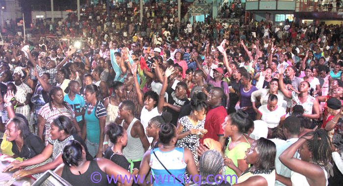 A section of the crowd at Gospel Fest during Bridget Blucher's performance. (IWN photo)