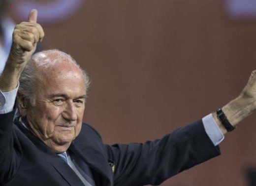 FIFA president Sepp Blatter after his election in Switzerland, Friday. (Photo: Patrick B. Kraemer/Keystone via AP)