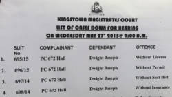A photo of the charge sheet as displayed outside the court. (IWN photo)