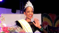 De Yonté Mayers has equalled her chaperon Kimon Baptiste, winning all the judged categories of Miss SVG 2015 pageant. (Photo: Zavique Morris-Chance/IWN)