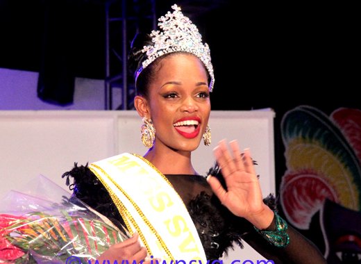 De Yonté Mayers has equalled her chaperon Kimon Baptiste, winning all the judged categories of Miss SVG 2015 pageant. (Photo: Zavique Morris-Chance/IWN)