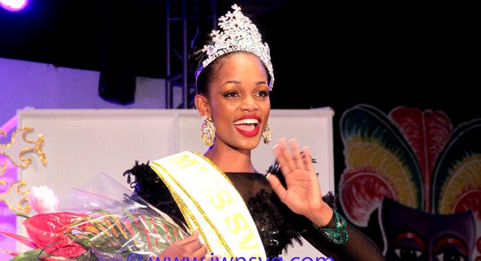 De Yonté Mayers has equalled her chaperon Kimon Baptiste, winning all the judged categories of Miss SVG 2015 pageant. (Photo: Zavique Morris-Chance/IWN)