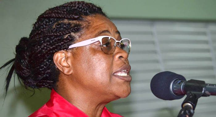 The ULP Deborah Charles is the only woman selected to contest the next general elections in SVG. (Photo: Lance Neverson/Facebook)
