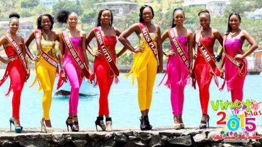 The Miss SVG 2015 contestants. (Photo: CDC)