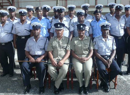 The officers at their graduation exercise. 