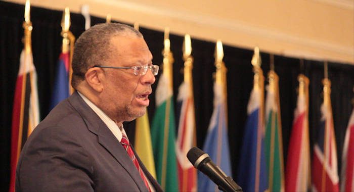 Incoming chair of the Caribbean Development Bank, Jamaica's Minister of Finance, Dr. Peter Phillips. (IWN photo)