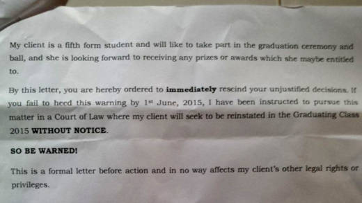 Union Island letter
