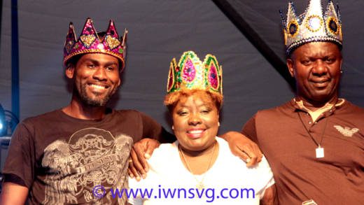 Winners of the Best New Song Competition. From left: Syxx Krazii, Kahalia, and Hero. (Photo: Zavique Morris/IWN)
