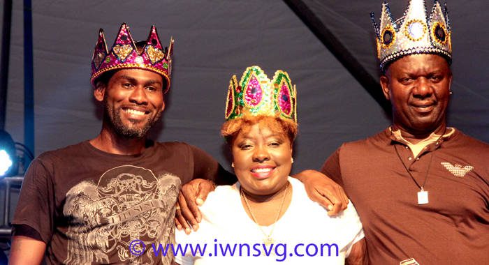 Winners of the Best New Song Competition. From left: Syxx Krazii, Kahalia, and Hero. (Photo: Zavique Morris/IWN)